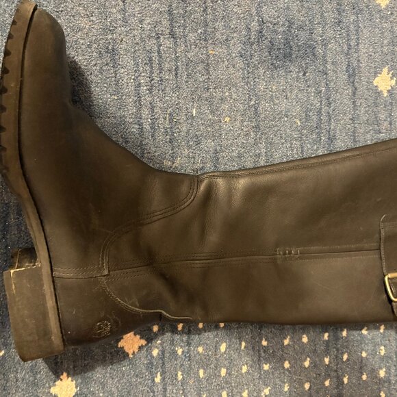 Timberland Black Leather Boots Size 9 - Picture 4 of 9
